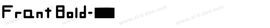 Frant Bold字体转换
